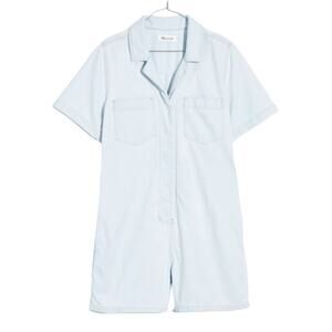 Madewell Denim Relaxed Coverall Romper - Castleton Wash Size S